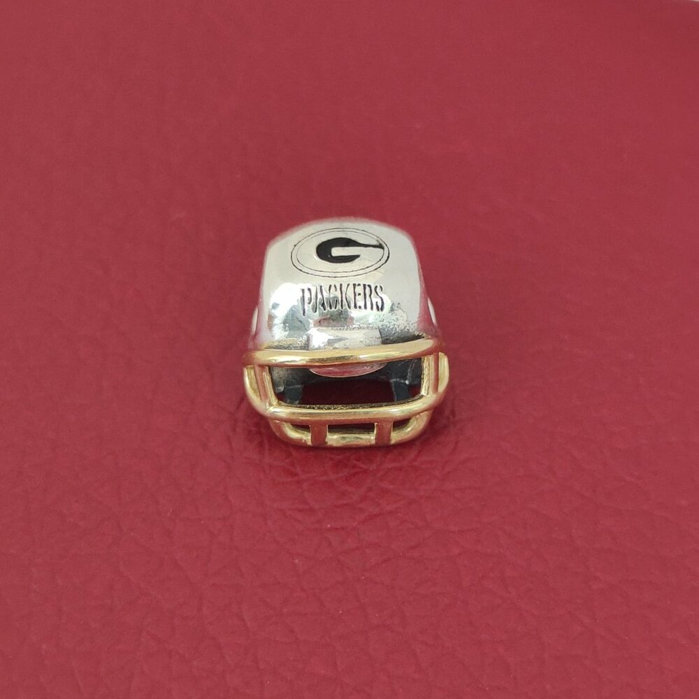 Green Bay Packers Charm Football Helmet Charm Pendant S925 ALE